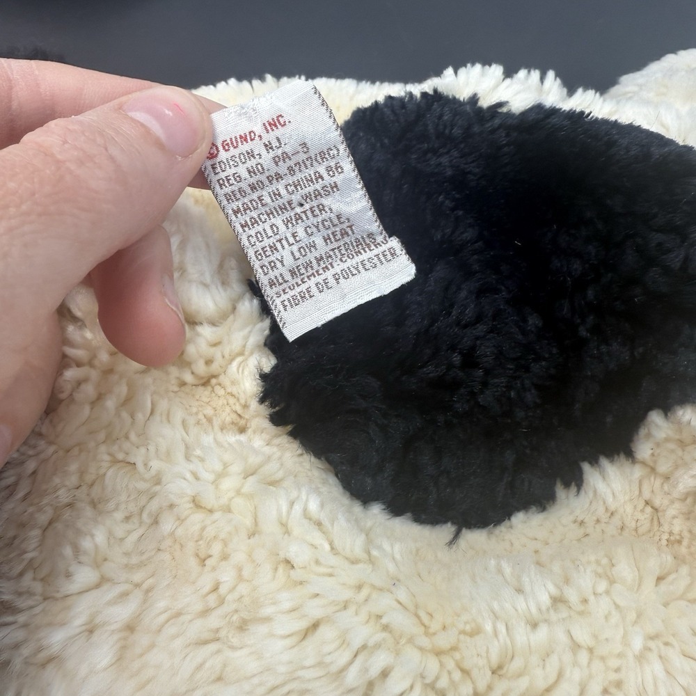 Rare Gund Milkshake 10" Plush Hand Puppet Cow Holstein Cream Curly Version UB - Picture 6 of 10